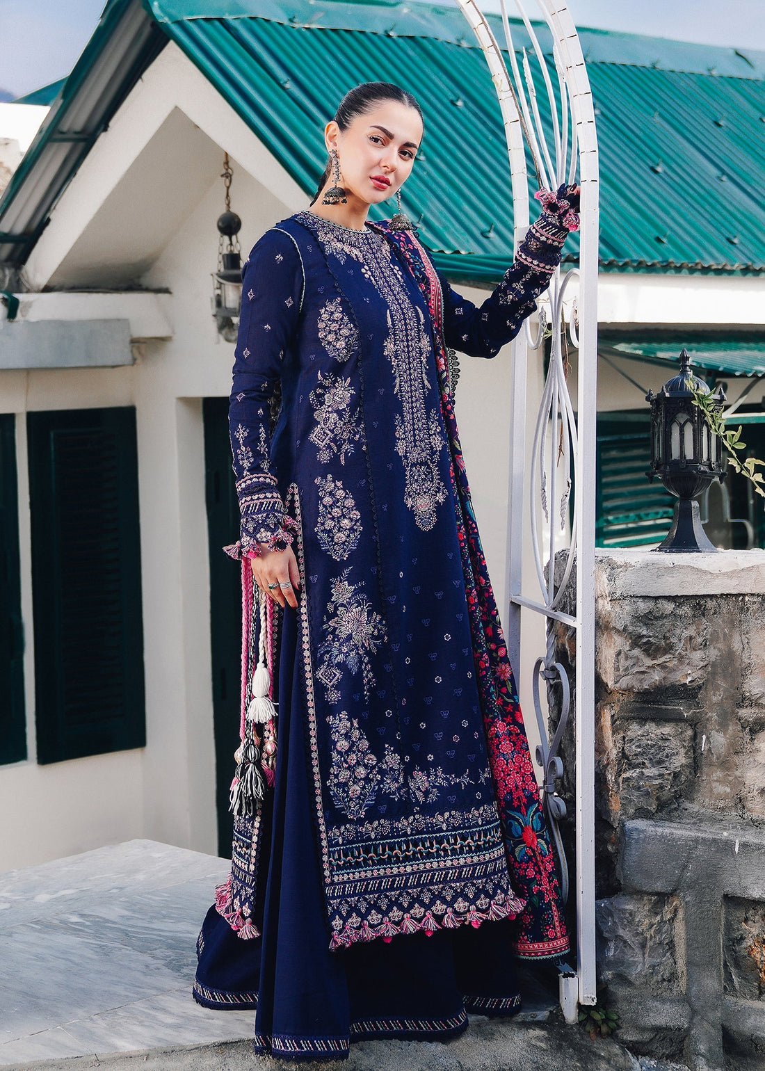 Hussain Rehar | Winter Shawl 24 | Barq - Official Hussain Rehar stockist in UK - Sakeena London