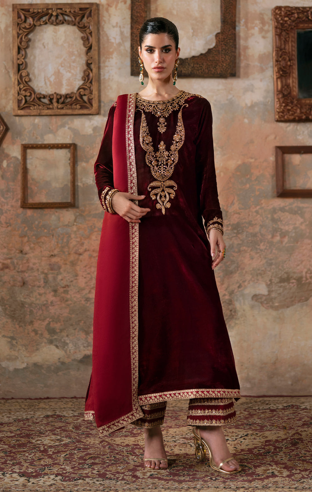 Maya | Viola Luxe Velvet 25 | NYRA - Official Maria Osama Khan stockist in UK - Sakeena London
