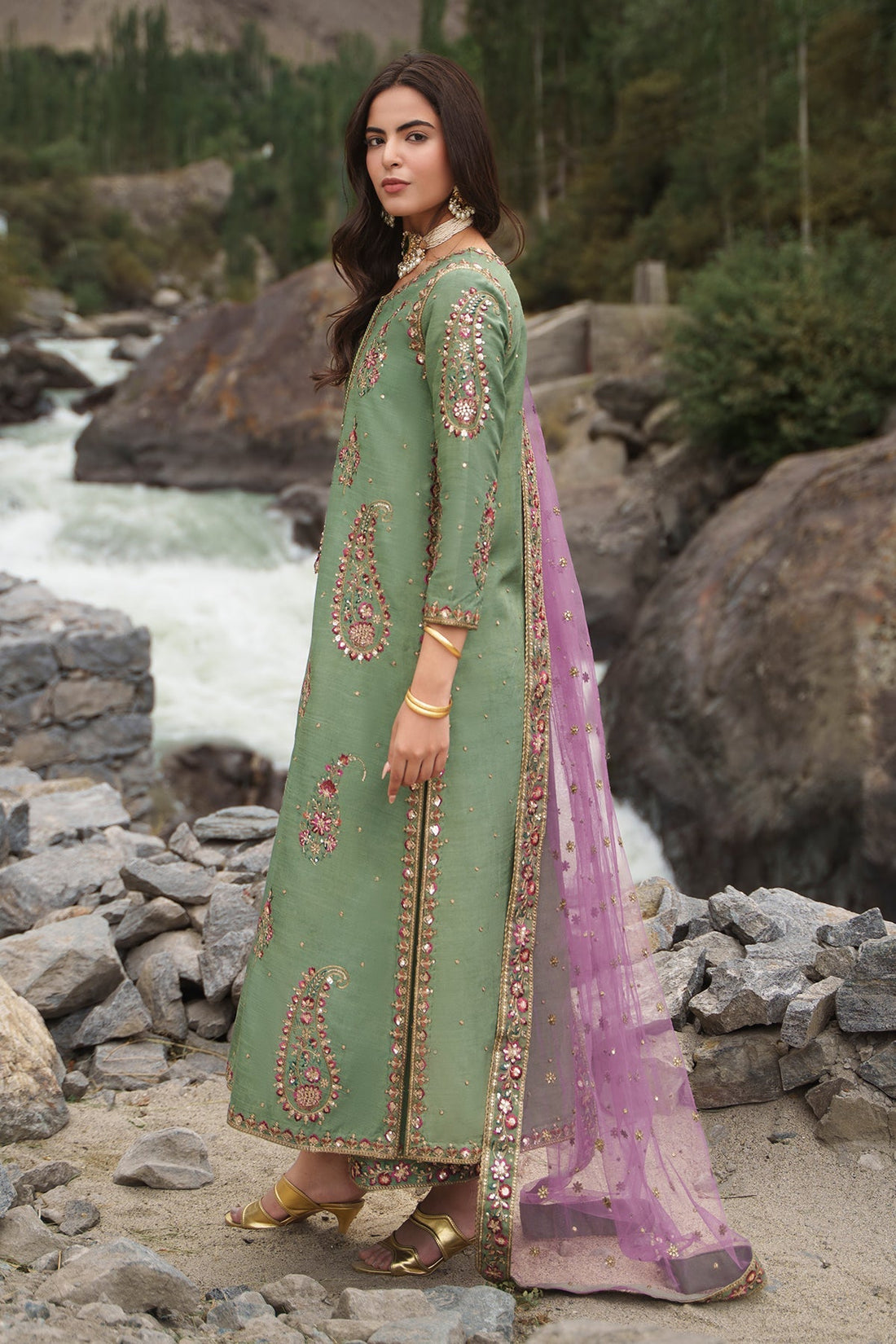 Charizma | Festive Pret | Embroidered Raw Silk CMA-6-446