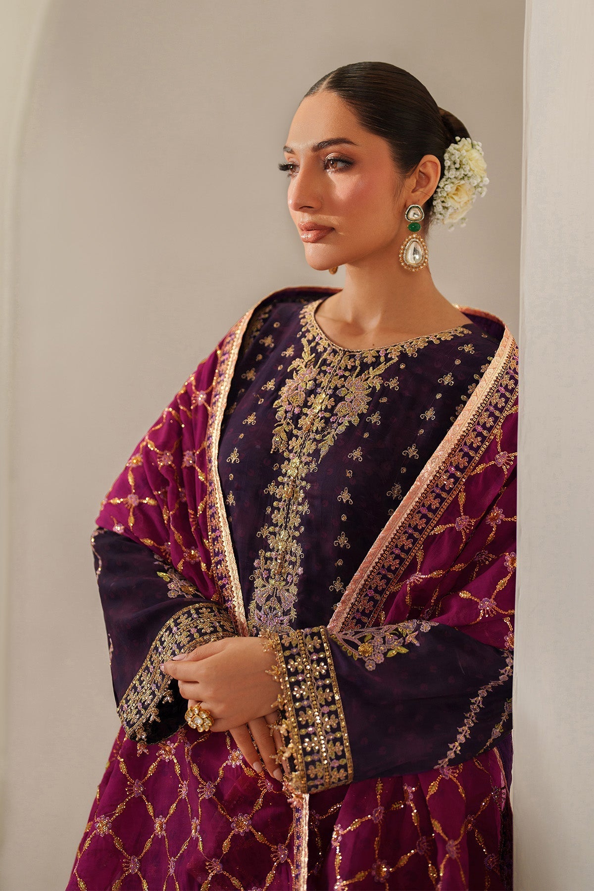 Alizeh | Fleur Chiffon | AF-CH-2196-Reya - Official Alizeh stockist in UK - Sakeena London