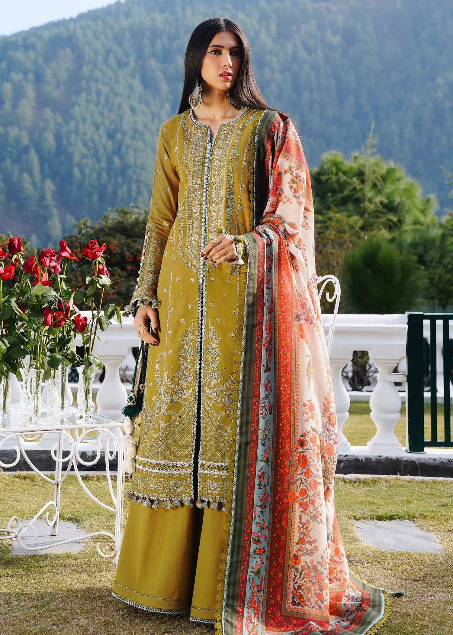 Hussain Rehar | Winter Shawl 24 | Sehr - Official Hussain Rehar stockist in UK - Sakeena London