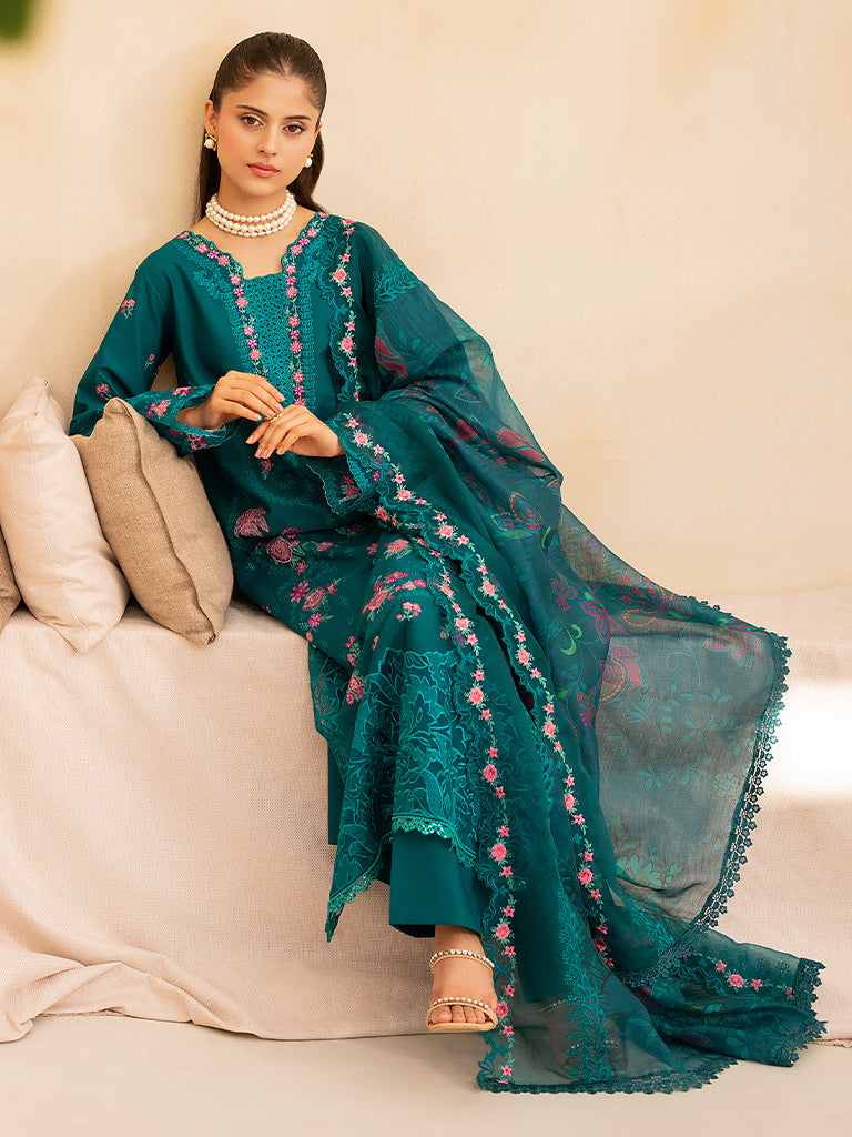 Rajbari | Jahaan Premium Festive Lawn | ZARA (Jahan) 3-A - Official Rajbari stockist in UK - Sakeena London