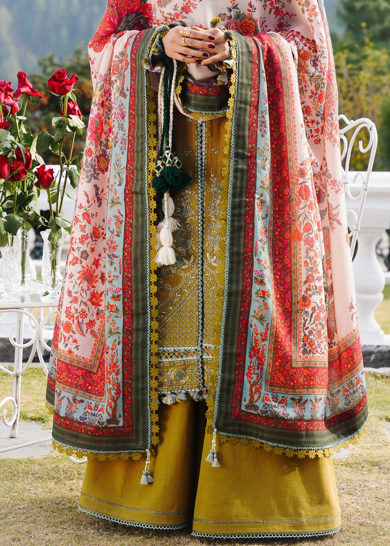 Hussain Rehar | Winter Shawl 24 | Sehr - Official Hussain Rehar stockist in UK - Sakeena London
