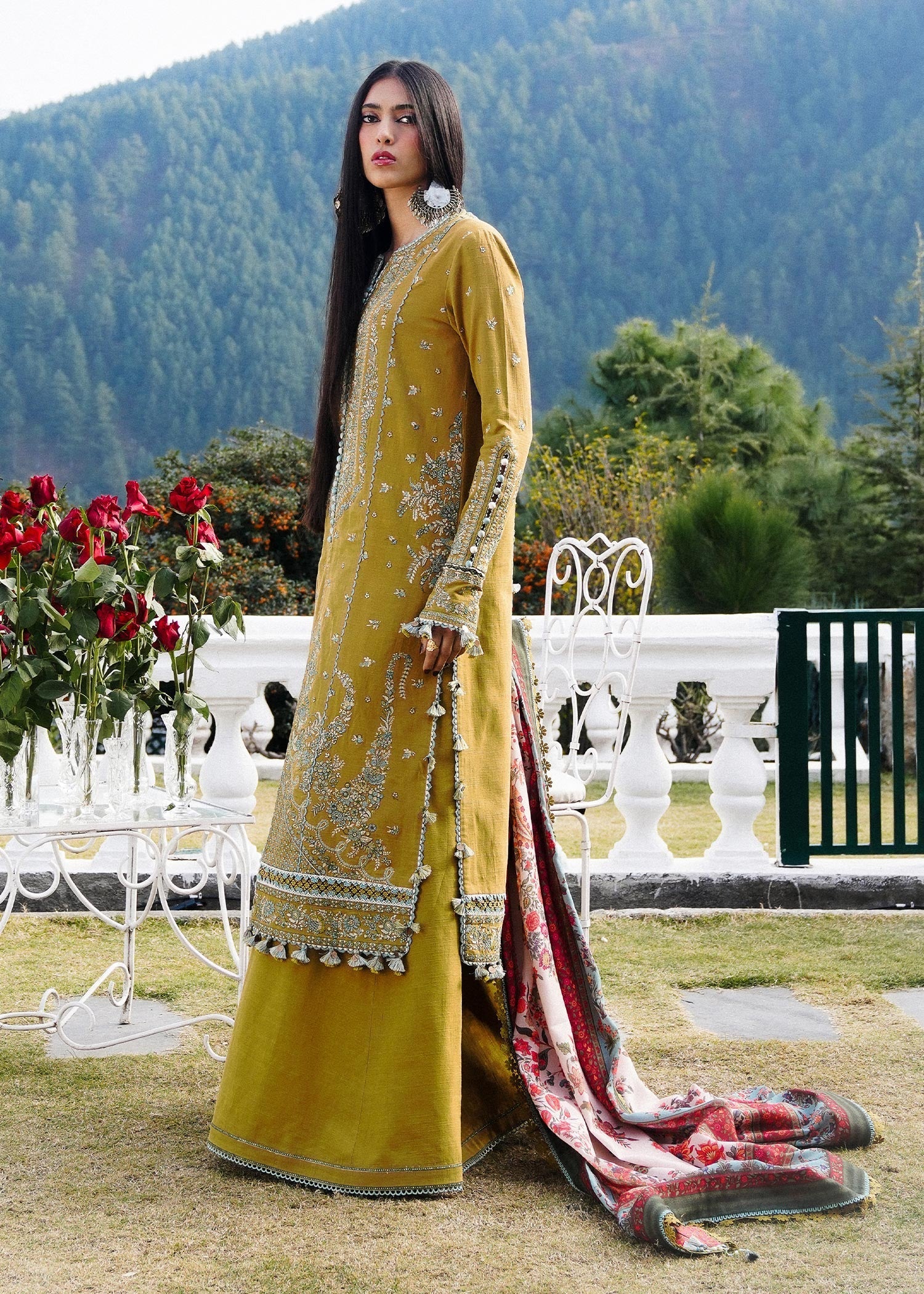 Hussain Rehar | Winter Shawl 24 | Sehr - Official Hussain Rehar stockist in UK - Sakeena London