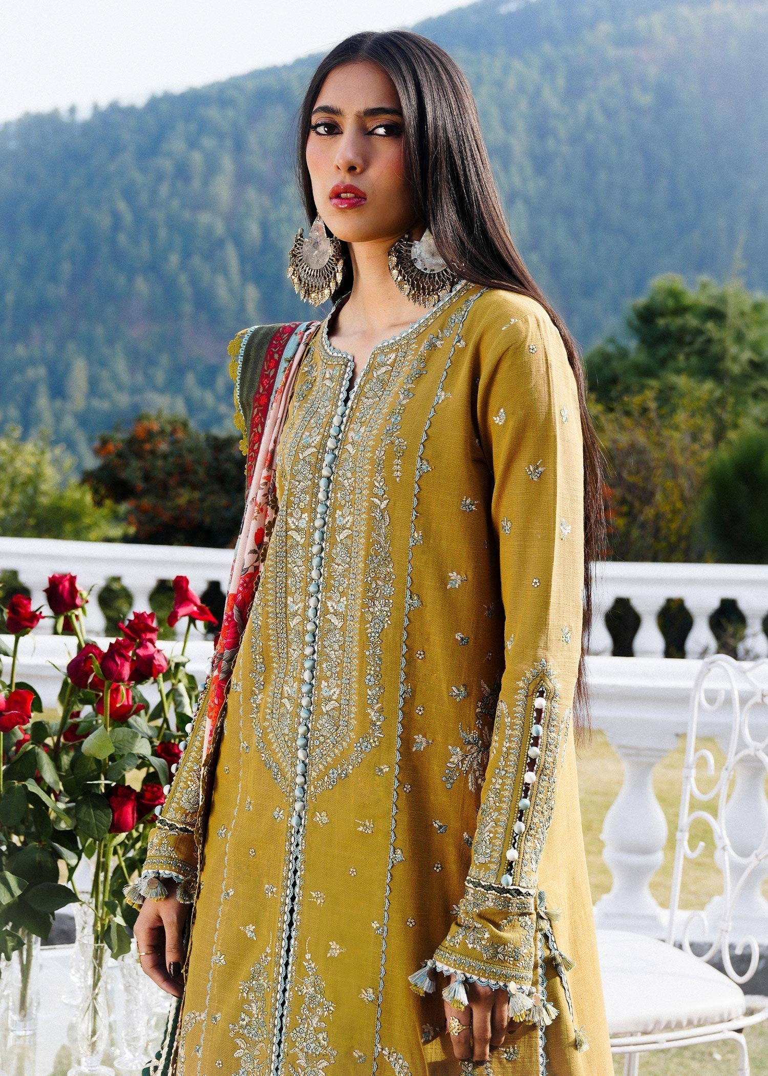 Hussain Rehar | Winter Shawl 24 | Sehr - Official Hussain Rehar stockist in UK - Sakeena London