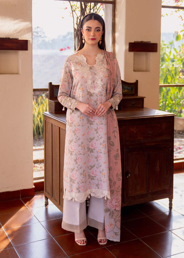 Myeesha | Lamhay Luxury Lawn 25 | Kanwal (Long Shirt) - Official Myeesha stockist in UK - Sakeena London