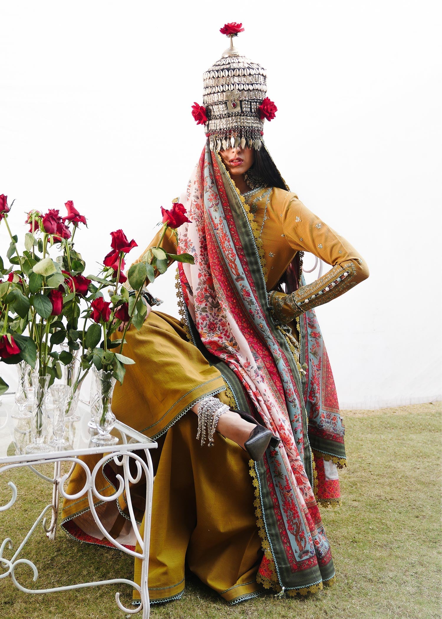 Hussain Rehar | Winter Shawl 24 | Sehr - Official Hussain Rehar stockist in UK - Sakeena London