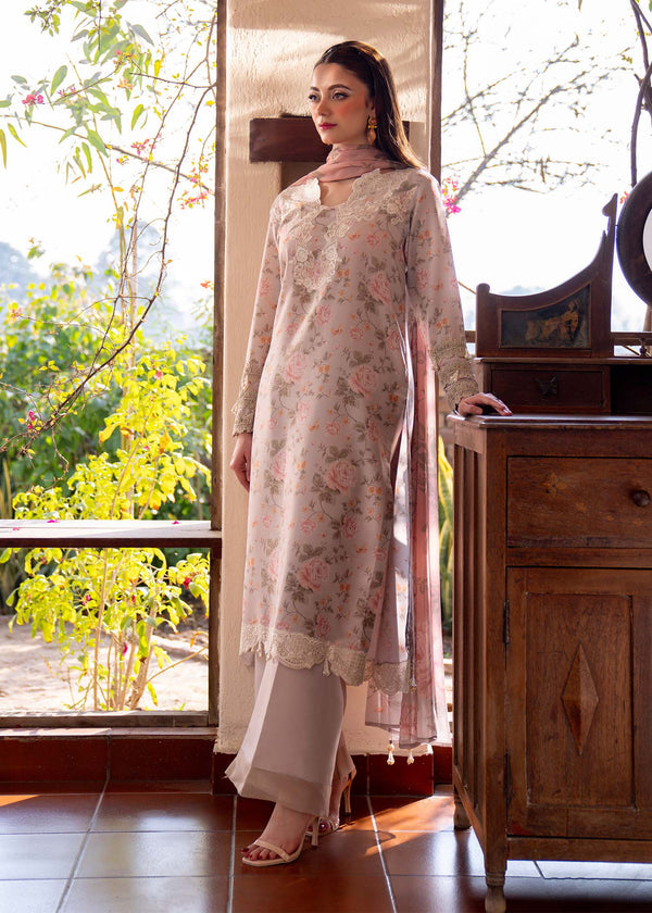 Myeesha | Lamhay Luxury Lawn 25 | Kanwal (Long Shirt) - Official Myeesha stockist in UK - Sakeena London