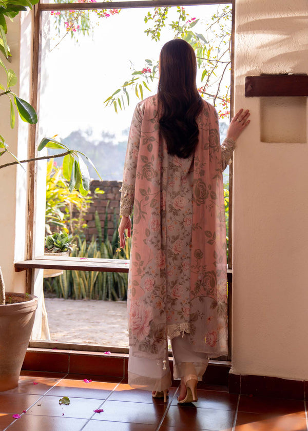 Myeesha | Lamhay Luxury Lawn 25 | Kanwal (Long Shirt) - Official Myeesha stockist in UK - Sakeena London