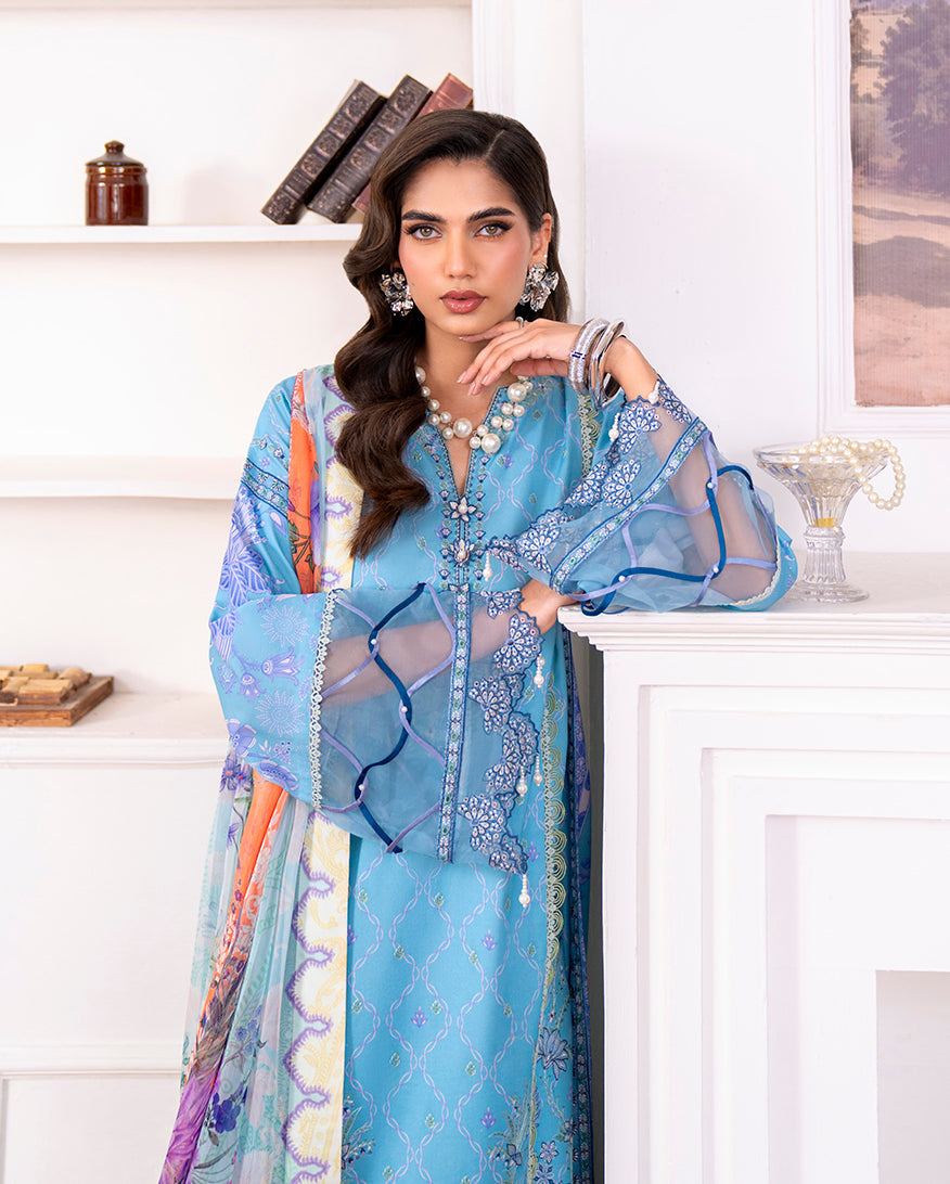 Roheenaz | Aezel Embroidered Cambric | Miren - Official Roheenaz stockist in UK - Sakeena London