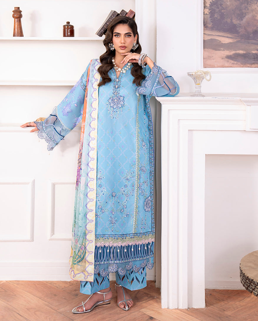 Roheenaz | Aezel Embroidered Cambric | Miren - Official Roheenaz stockist in UK - Sakeena London