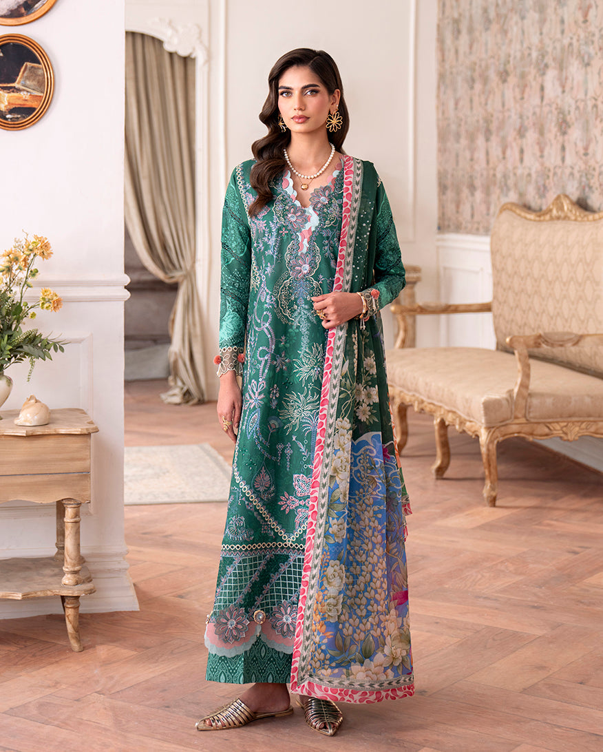 Roheenaz | Aezel Embroidered Cambric | Maham - Official Roheenaz stockist in UK - Sakeena London