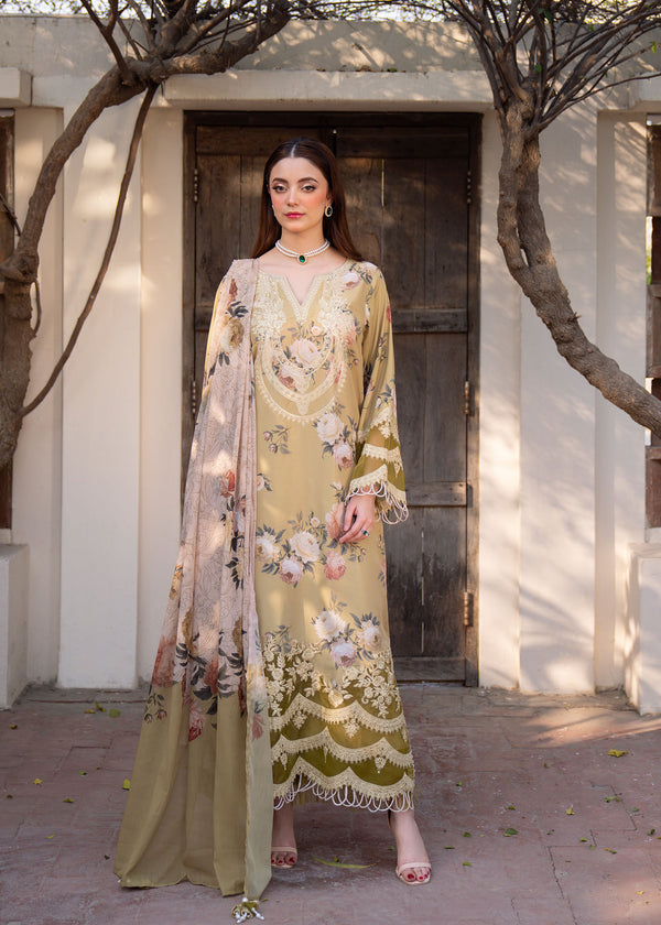 Myeesha | Lamhay Luxury Lawn 25 | Zarnish - Official Myeesha stockist in UK - Sakeena London