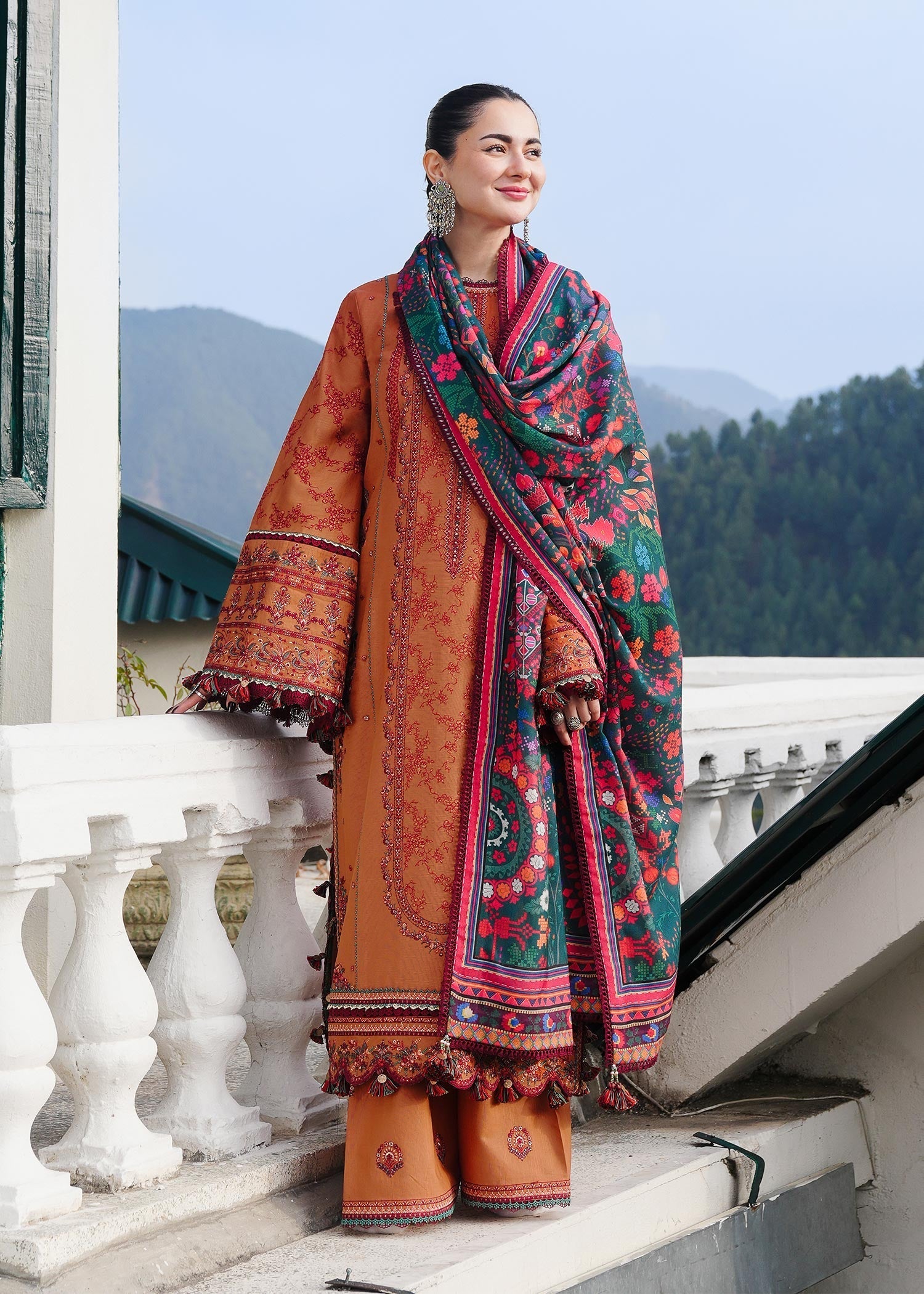 Hussain Rehar | Winter Shawl 24 | Tamar - Official Hussain Rehar stockist in UK - Sakeena London