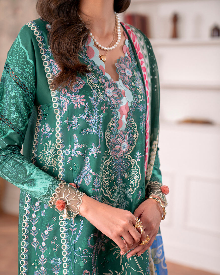 Roheenaz | Aezel Embroidered Cambric | Maham - Official Roheenaz stockist in UK - Sakeena London