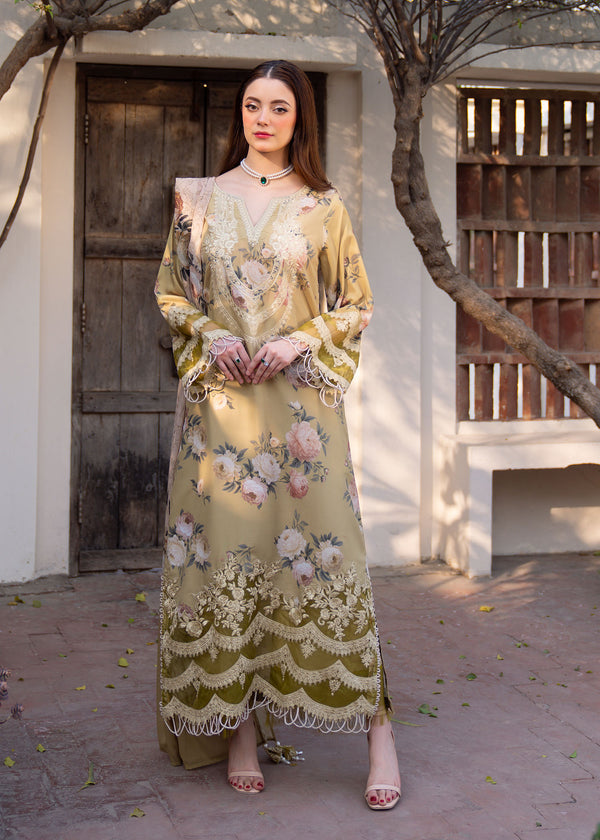 Myeesha | Lamhay Luxury Lawn 25 | Zarnish - Official Myeesha stockist in UK - Sakeena London