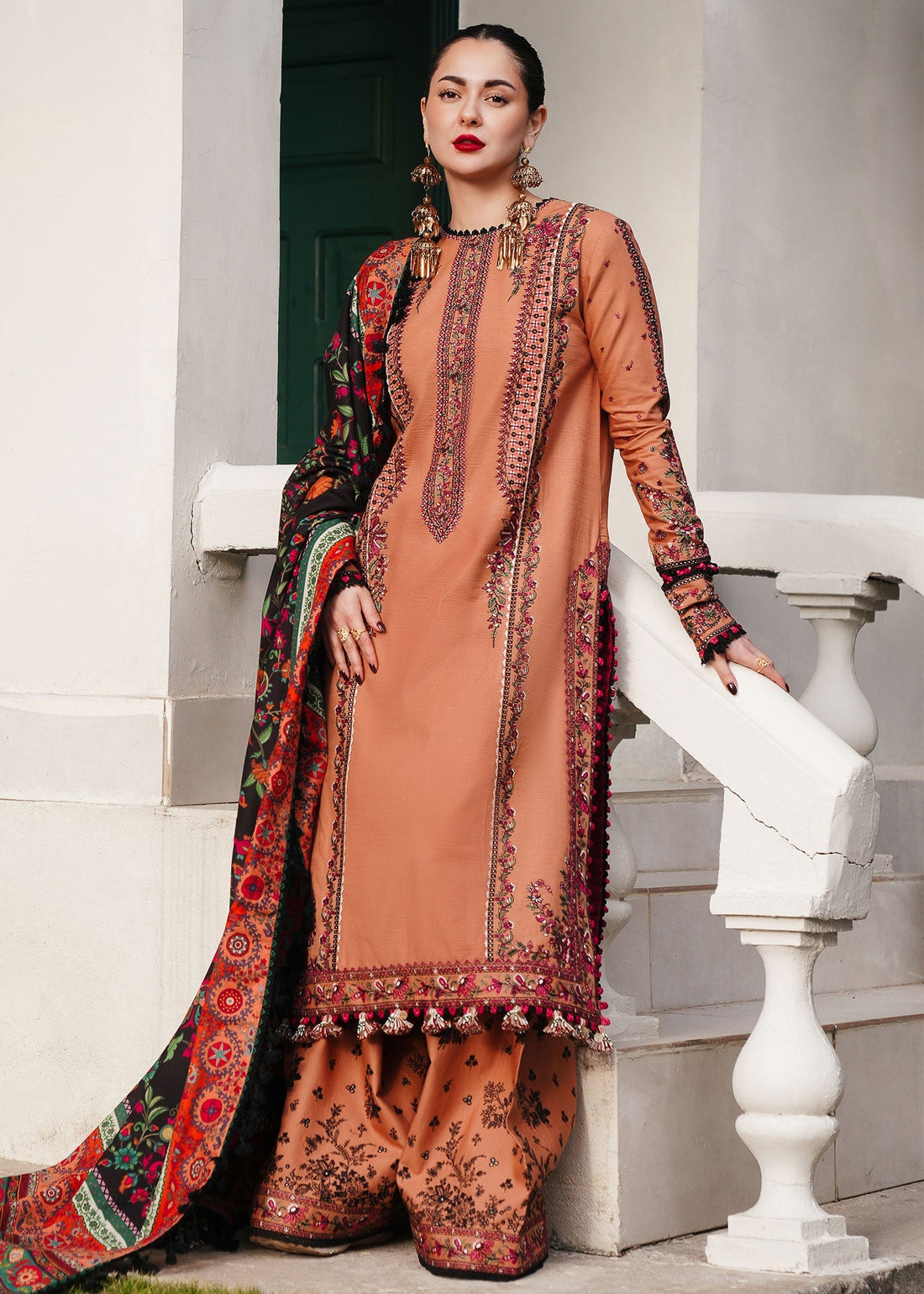 Hussain Rehar | Winter Shawl 24 | Sahira - Official Hussain Rehar stockist in UK - Sakeena London