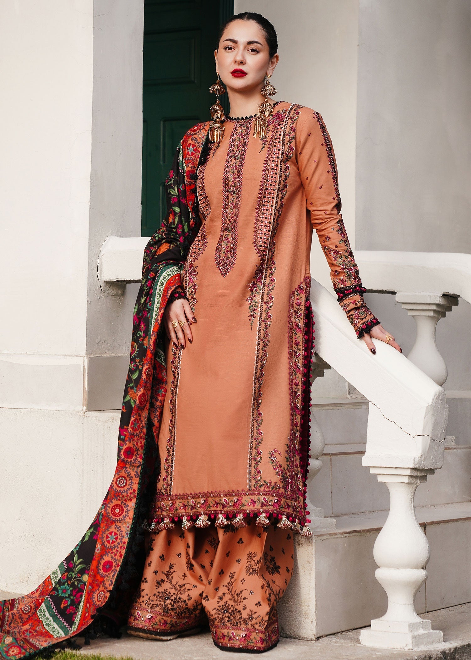 Hussain Rehar | Winter Shawl 24 | Sahira - Official Hussain Rehar stockist in UK - Sakeena London
