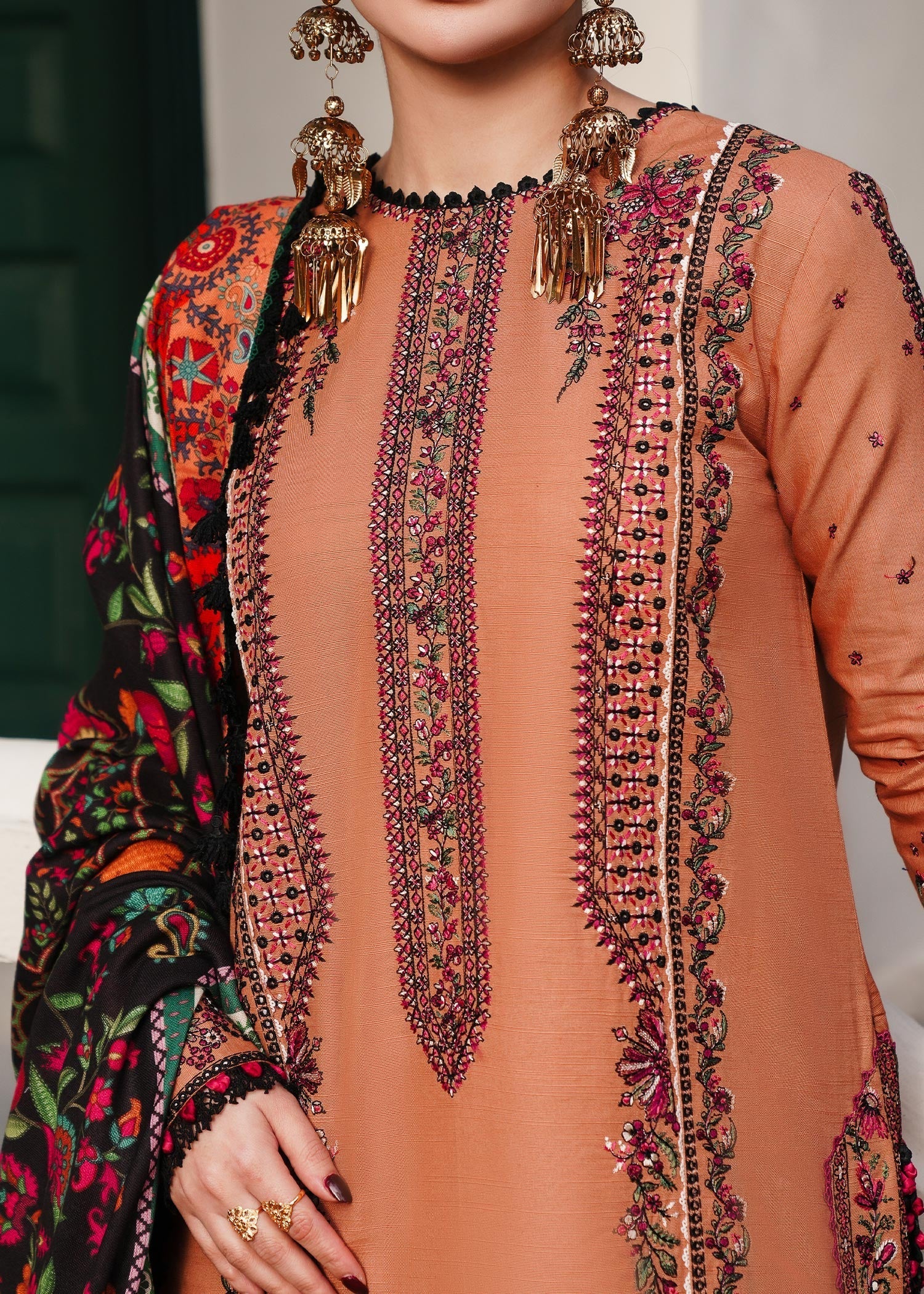 Hussain Rehar | Winter Shawl 24 | Sahira - Official Hussain Rehar stockist in UK - Sakeena London