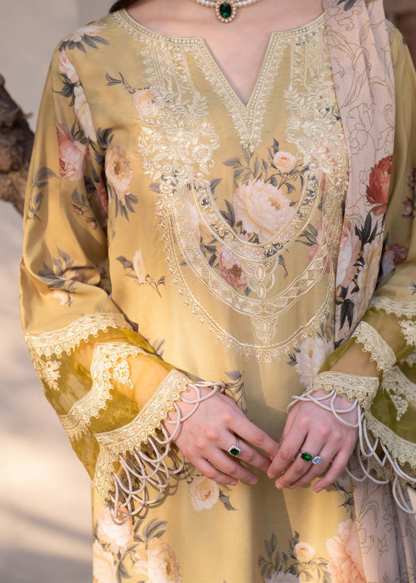 Myeesha | Lamhay Luxury Lawn 25 | Zarnish - Official Myeesha stockist in UK - Sakeena London