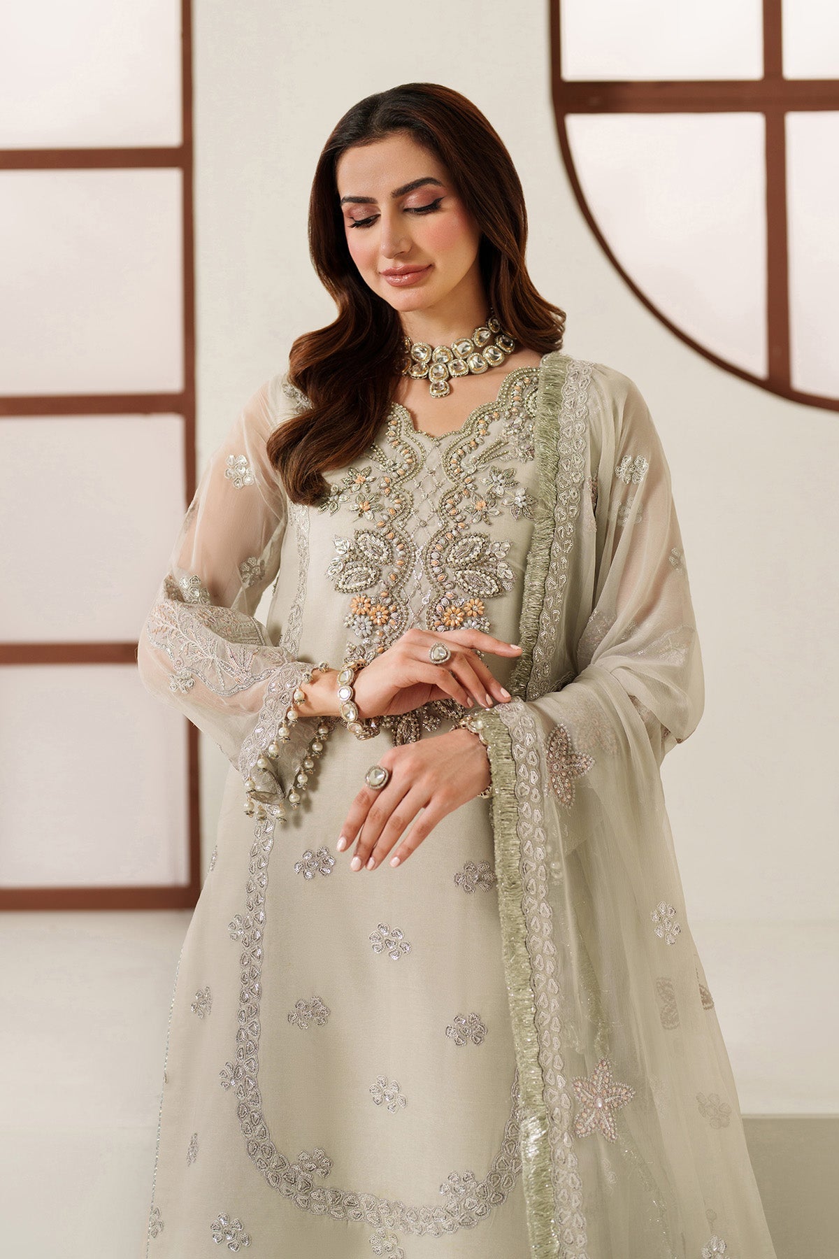 Alizeh | Reena Handmade 25 | AF-HM-4048-Nashmia - Official Alizeh stockist in UK - Sakeena London