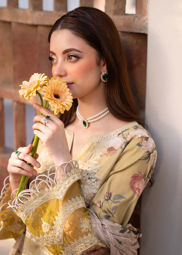 Myeesha | Lamhay Luxury Lawn 25 | Zarnish - Official Myeesha stockist in UK - Sakeena London