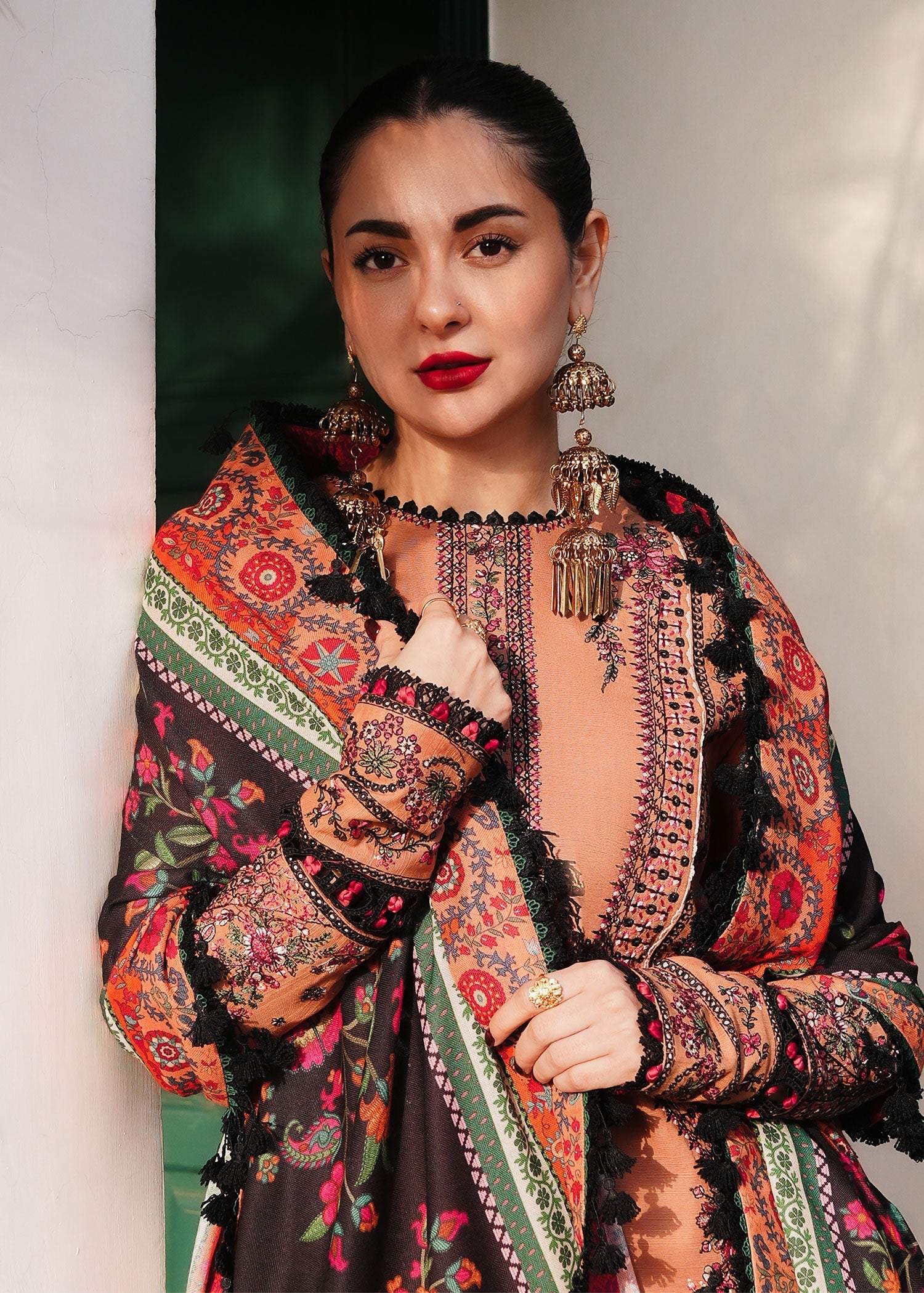 Hussain Rehar | Winter Shawl 24 | Sahira - Official Hussain Rehar stockist in UK - Sakeena London