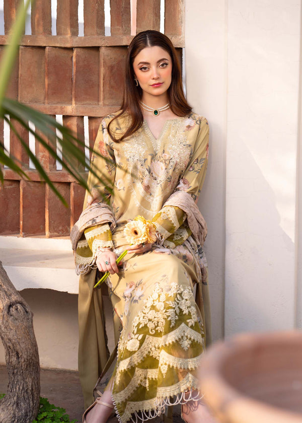Myeesha | Lamhay Luxury Lawn 25 | Zarnish - Official Myeesha stockist in UK - Sakeena London
