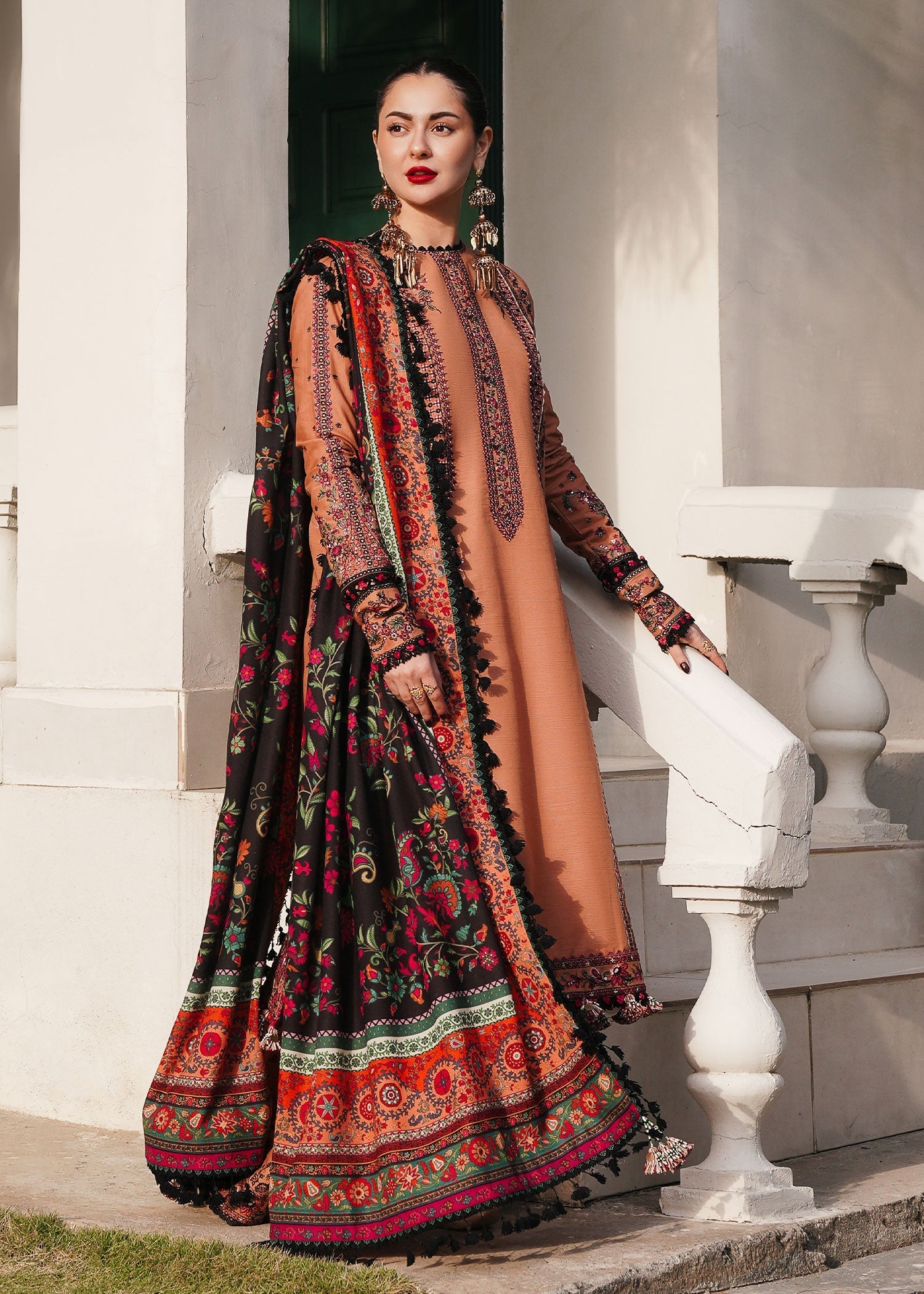 Hussain Rehar | Winter Shawl 24 | Sahira - Official Hussain Rehar stockist in UK - Sakeena London