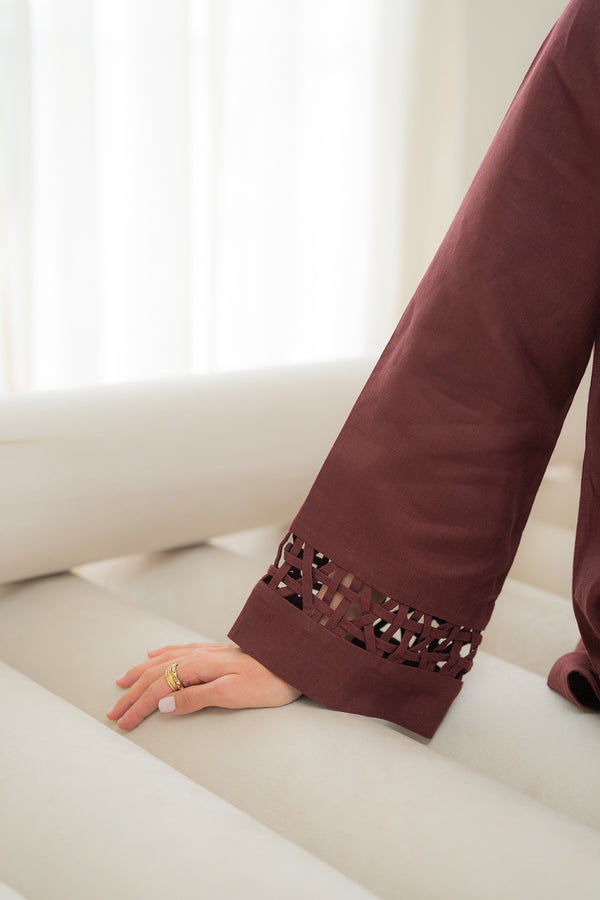 Sahar | Pre Essential Emb Edit | Cherry Noir - Official Sahar stockist in UK - Sakeena London