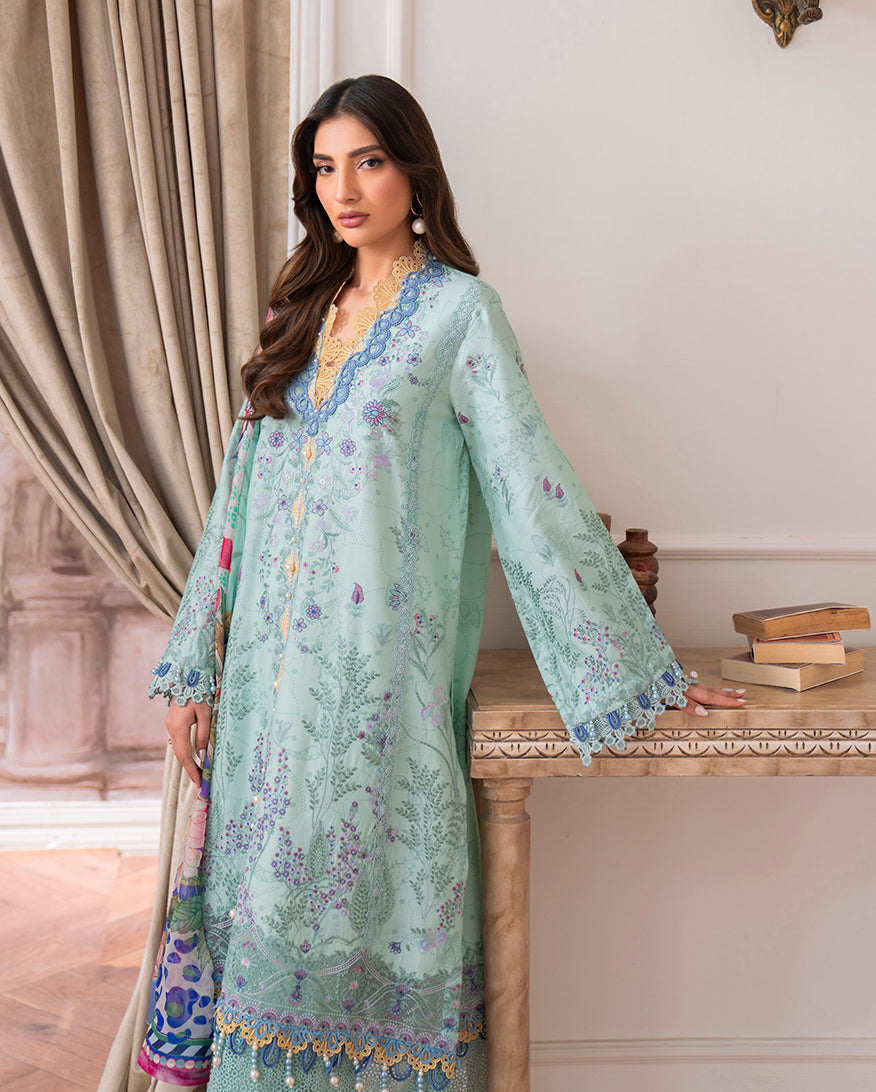Roheenaz | Aezel Embroidered Cambric | Avira - Official Roheenaz stockist in UK - Sakeena London