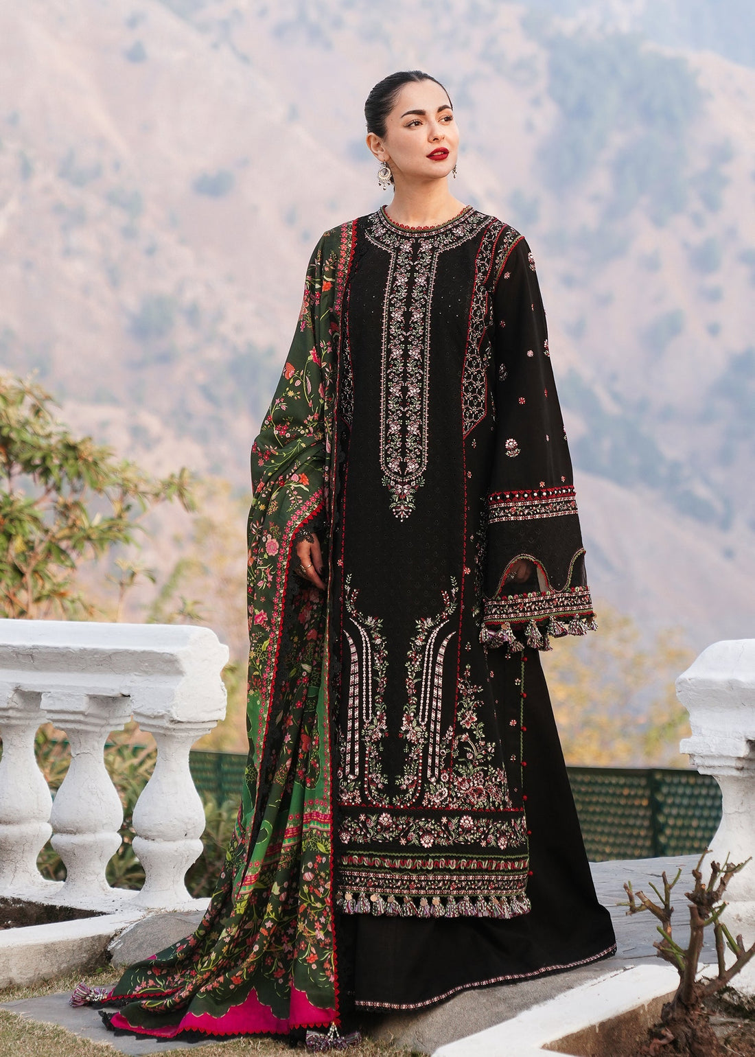 Hussain Rehar | Winter Shawl 24 | Zobia - Official Hussain Rehar stockist in UK - Sakeena London