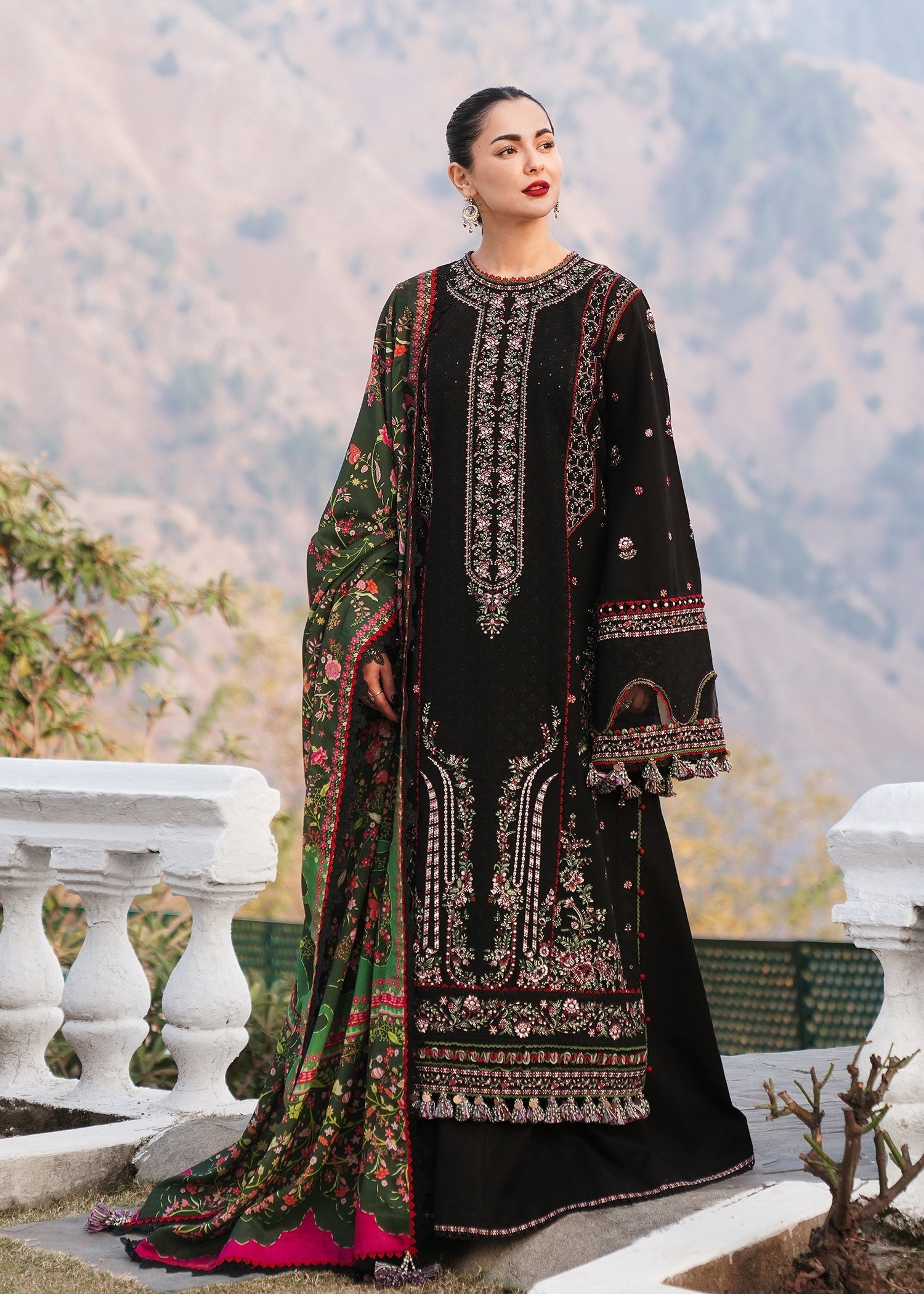 Hussain Rehar | Winter Shawl 24 | Zobia - Official Hussain Rehar stockist in UK - Sakeena London