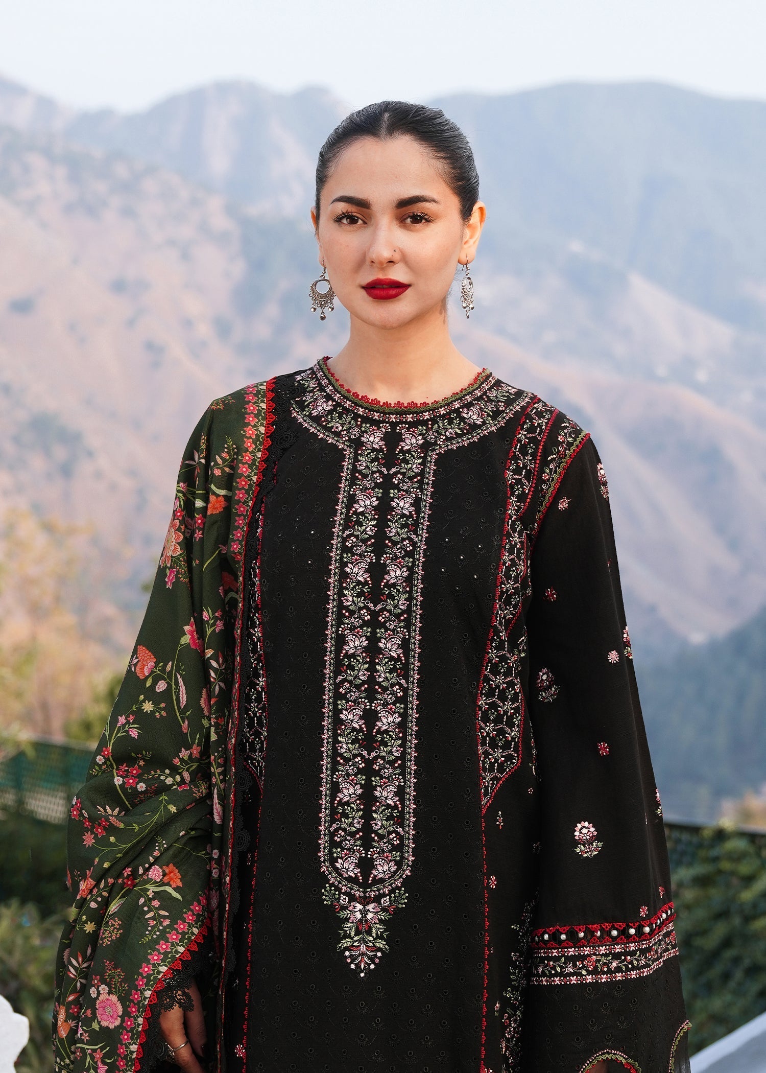 Hussain Rehar | Winter Shawl 24 | Zobia - Official Hussain Rehar stockist in UK - Sakeena London