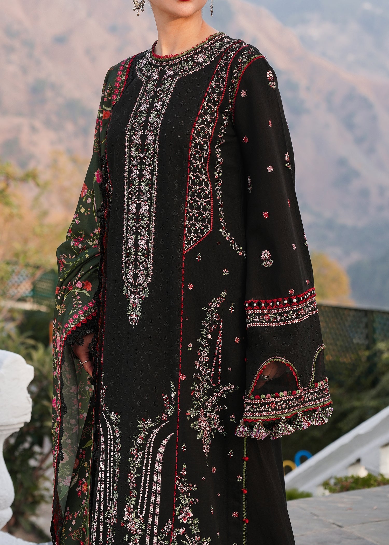 Hussain Rehar | Winter Shawl 24 | Zobia - Official Hussain Rehar stockist in UK - Sakeena London