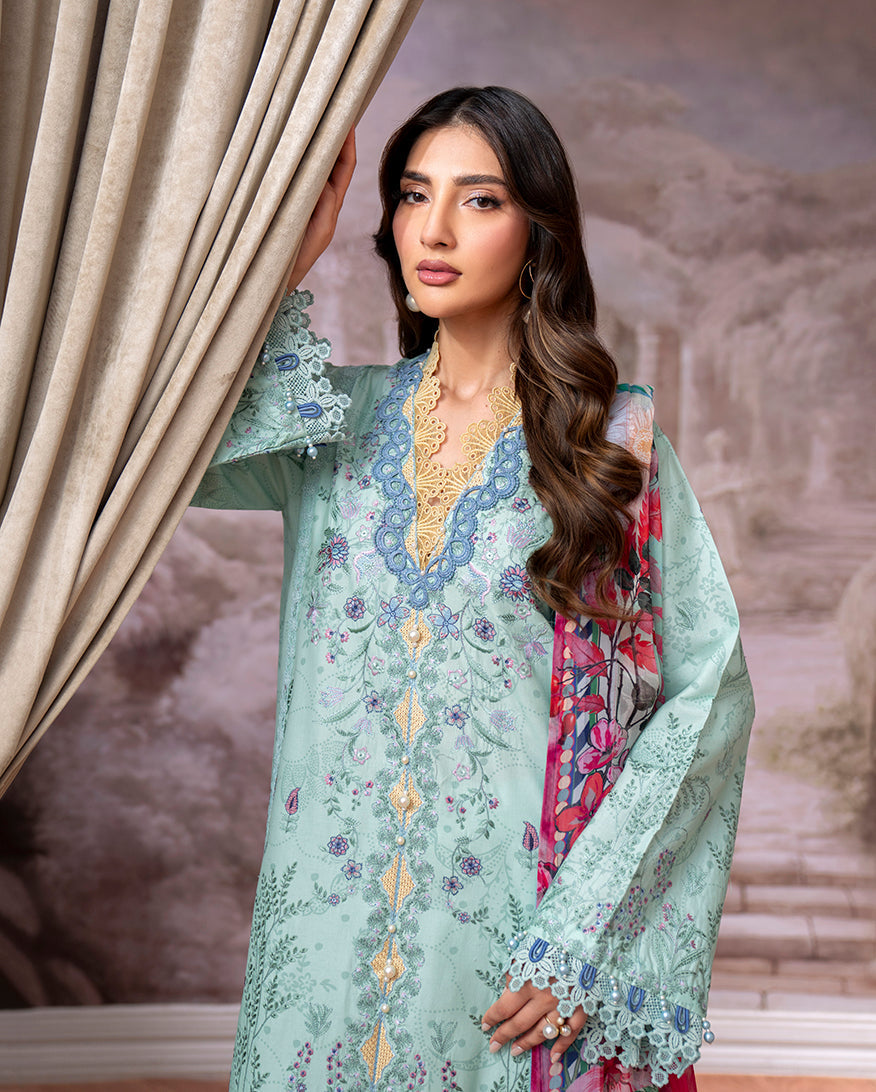 Roheenaz | Aezel Embroidered Cambric | Avira - Official Roheenaz stockist in UK - Sakeena London