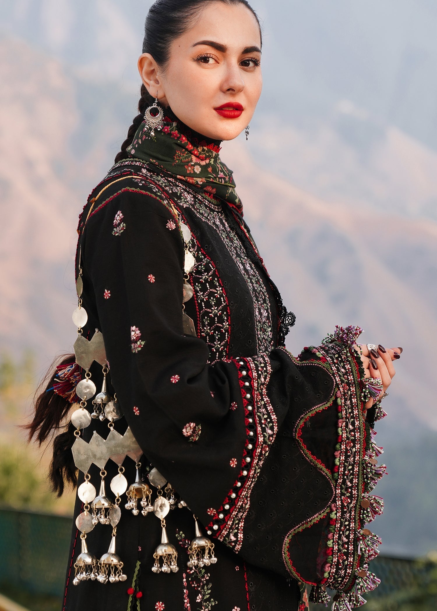 Hussain Rehar | Winter Shawl 24 | Zobia - Official Hussain Rehar stockist in UK - Sakeena London