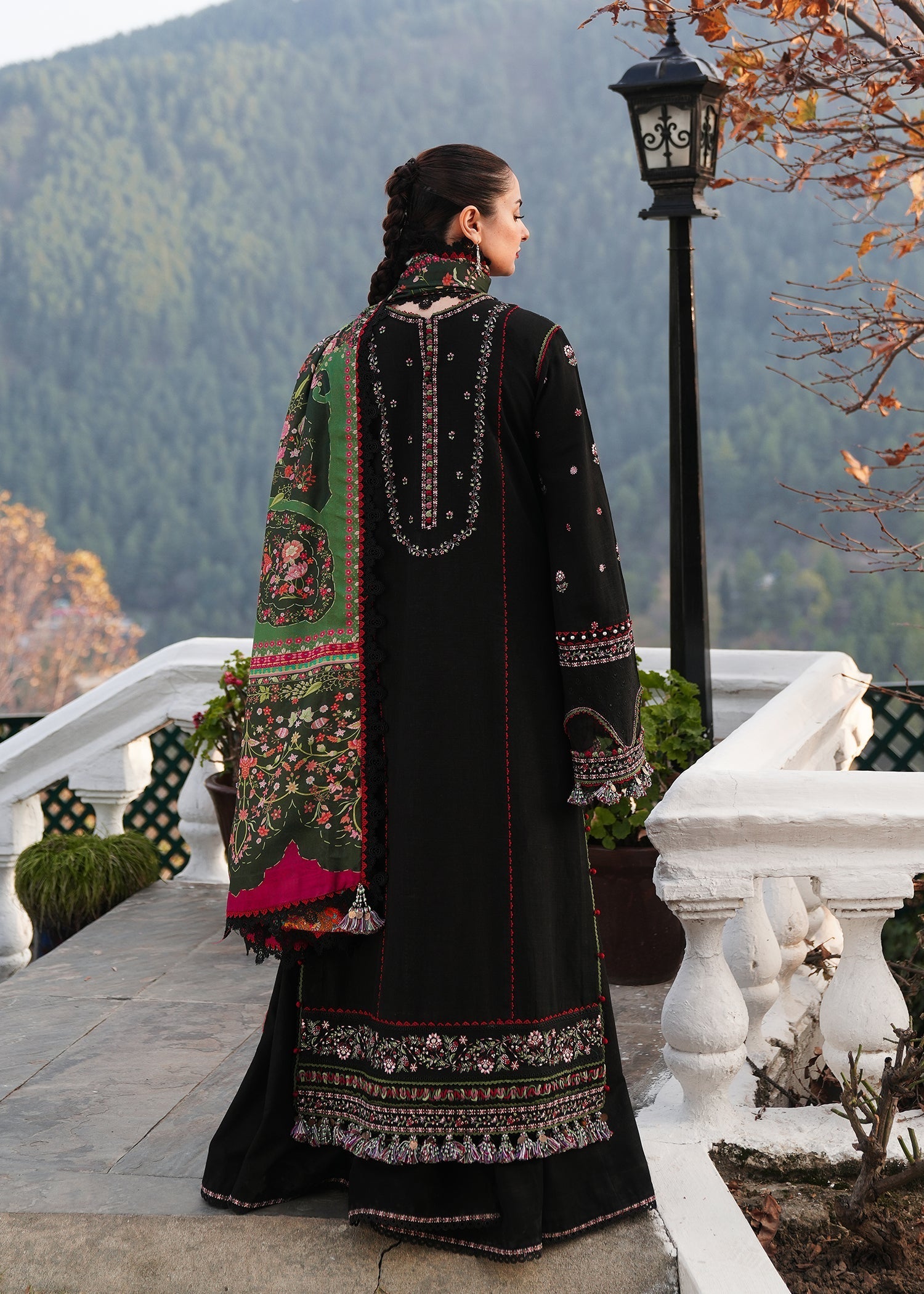 Hussain Rehar | Winter Shawl 24 | Zobia - Official Hussain Rehar stockist in UK - Sakeena London