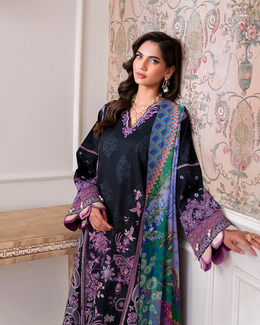 Roheenaz | Aezel Embroidered Cambric | Emera - Official Roheenaz stockist in UK - Sakeena London