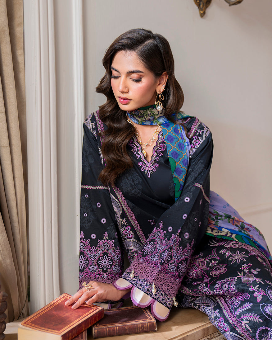Roheenaz | Aezel Embroidered Cambric | Emera - Official Roheenaz stockist in UK - Sakeena London