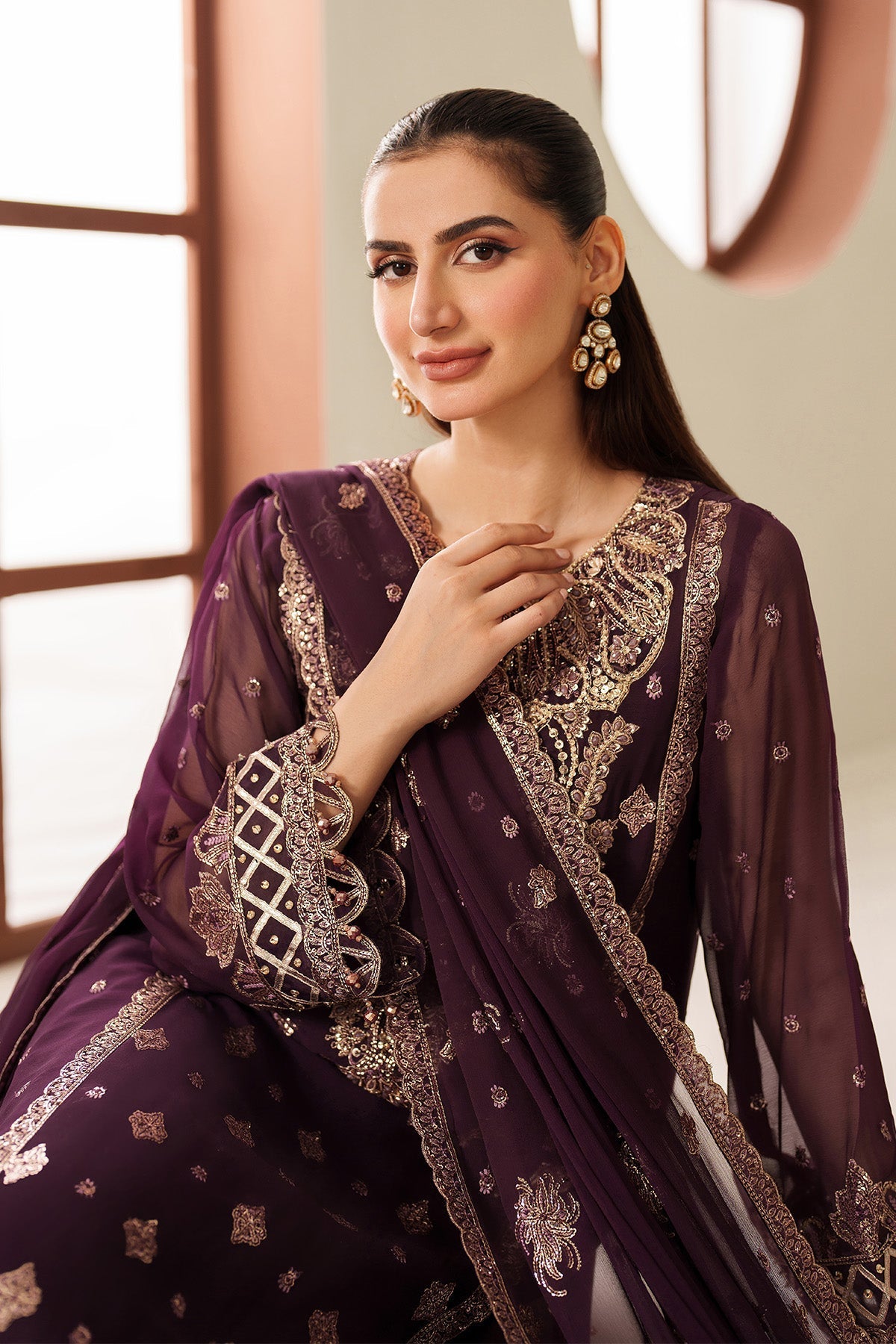 Alizeh | Reena Handmade 25 | AF-HM-4053-Tehwar - Official Alizeh stockist in UK - Sakeena London