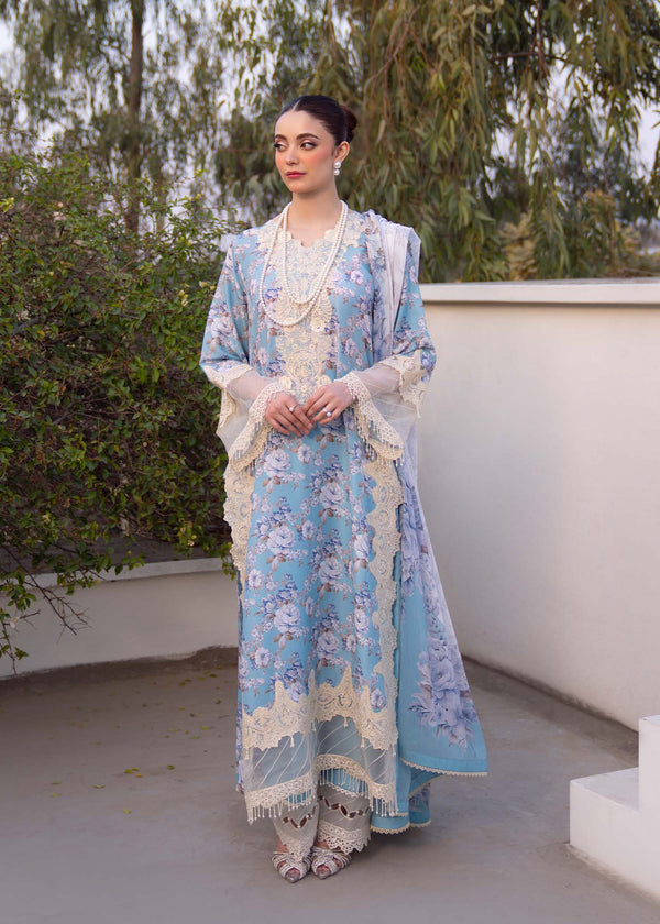 Myeesha | Lamhay Luxury Lawn 25 | Shabnam - Official Myeesha stockist in UK - Sakeena London