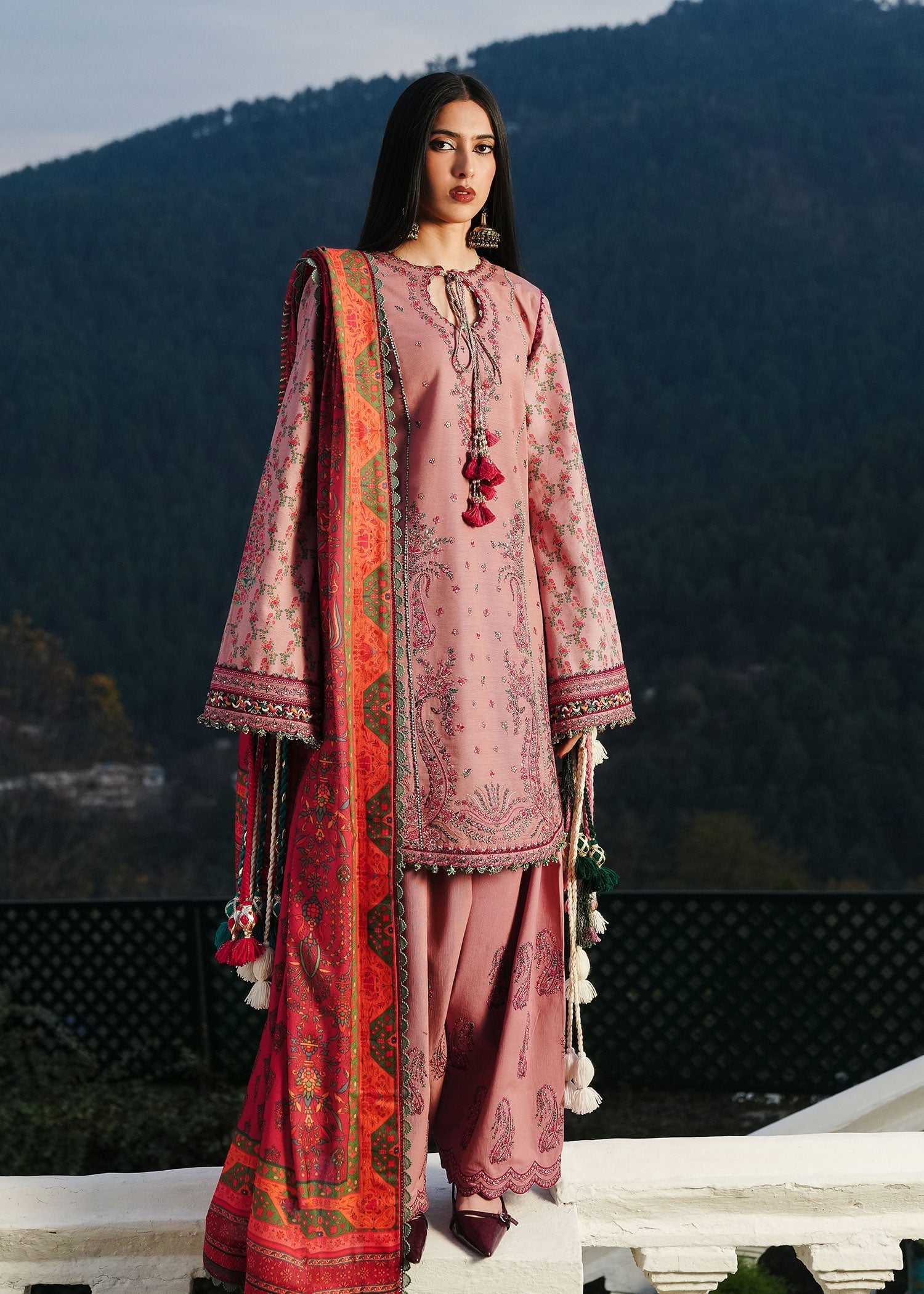 Hussain Rehar | Winter Shawl 24 | Mehr - Official Hussain Rehar stockist in UK - Sakeena London