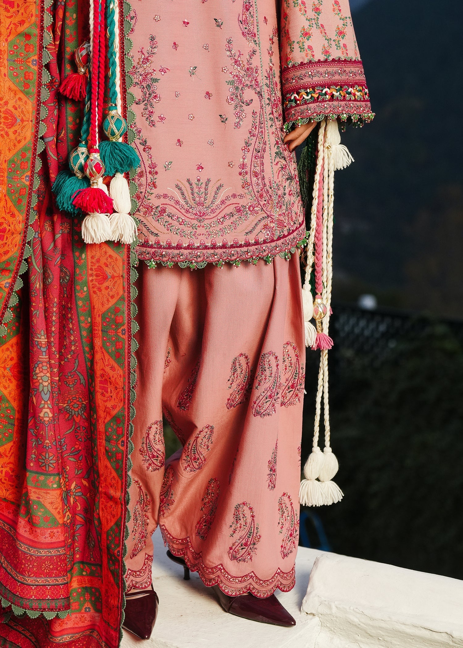 Hussain Rehar | Winter Shawl 24 | Mehr - Official Hussain Rehar stockist in UK - Sakeena London