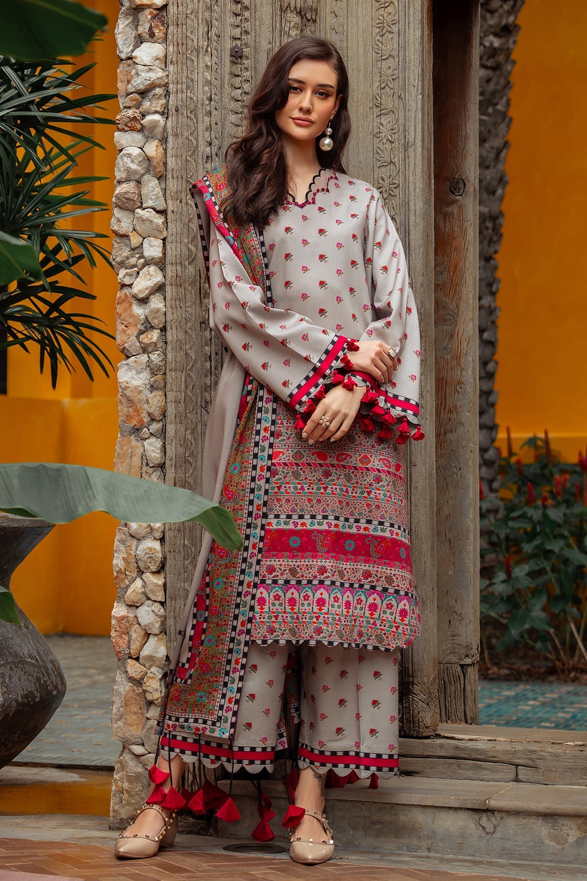Charizma | C Prints Winter 25 | 3-PC Unstitched Printed Linen Collection CPW5-01 - Official Charizma stockist in UK - Sakeena London