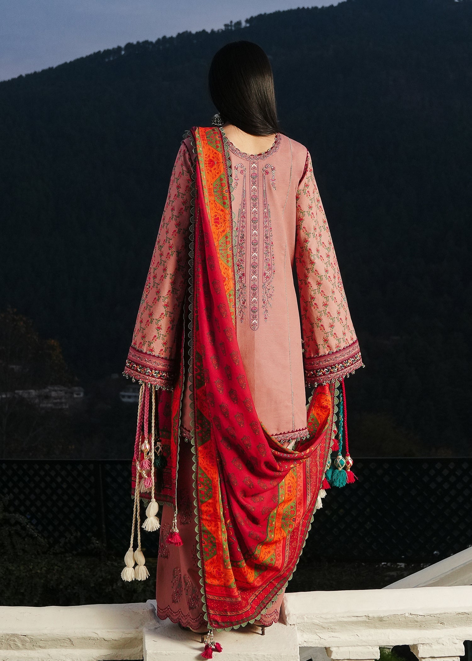 Hussain Rehar | Winter Shawl 24 | Mehr - Official Hussain Rehar stockist in UK - Sakeena London