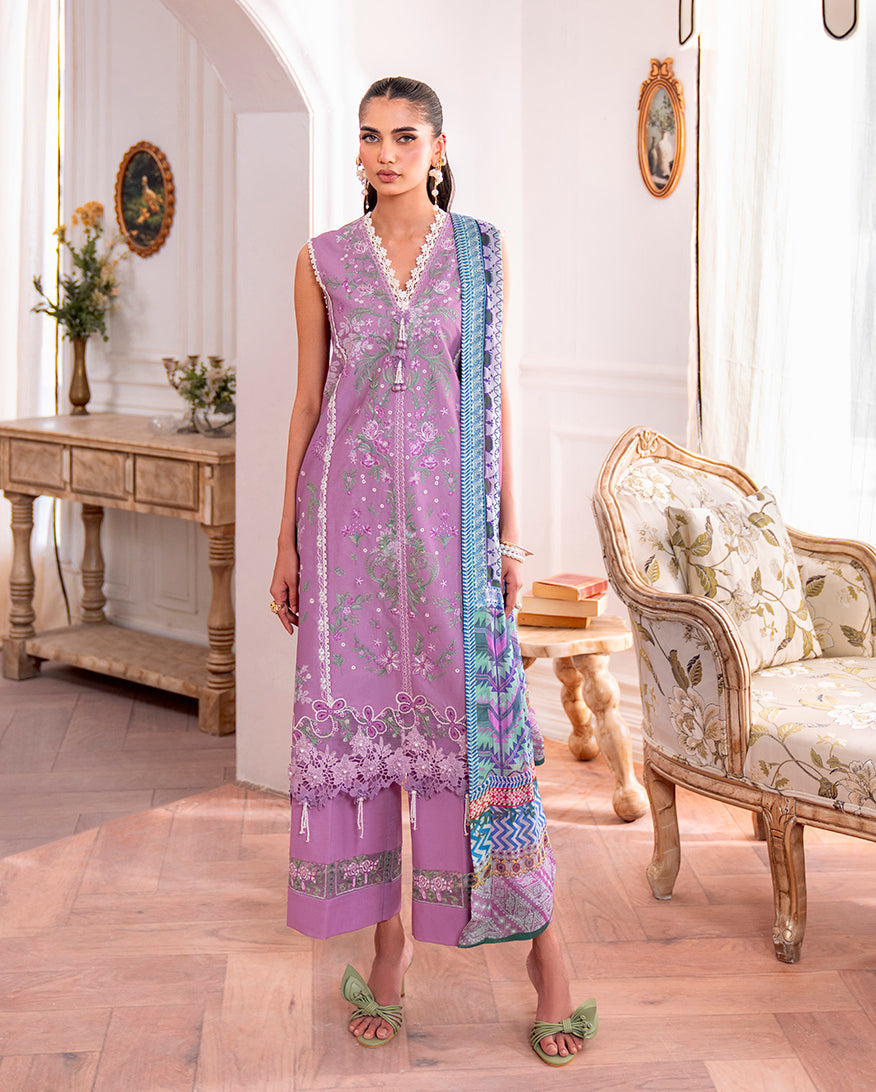 Roheenaz | Aezel Embroidered Cambric | Laila - Official Roheenaz stockist in UK - Sakeena London