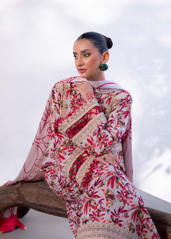 Myeesha | Lamhay Luxury Lawn 25 | Gulab - Official Myeesha stockist in UK - Sakeena London