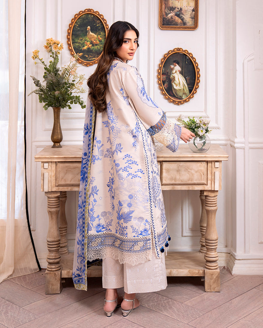Roheenaz | Aezel Embroidered Cambric | Eleen - Official Roheenaz stockist in UK - Sakeena London
