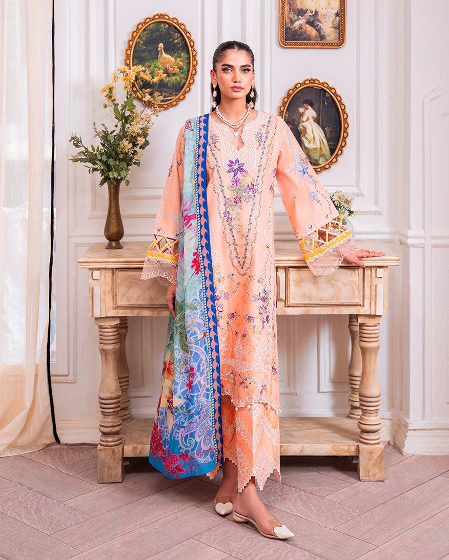 Roheenaz | Aezel Embroidered Cambric | Amal - Official Roheenaz stockist in UK - Sakeena London